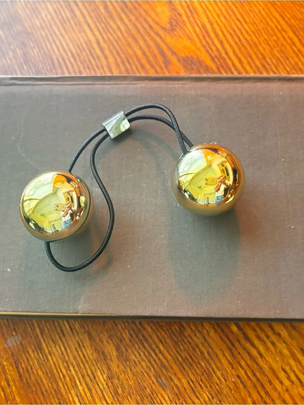 L. Erickson Metallic Ball Hair Tie Set - Gold & Silver